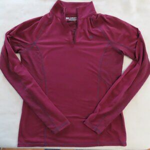 Ariat “Ariat-Tek” Cold Series Quarter Zip Pullover Baselayer Wine Top Large